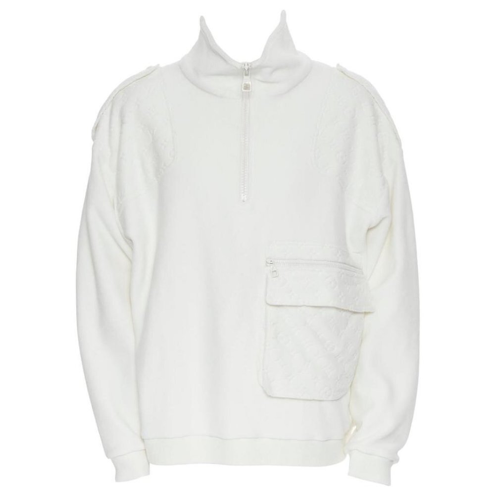 Louis Vuitton SZ L Virgil Plain Rainbow Runway Monogram Velour Zip Sweatshirt 92